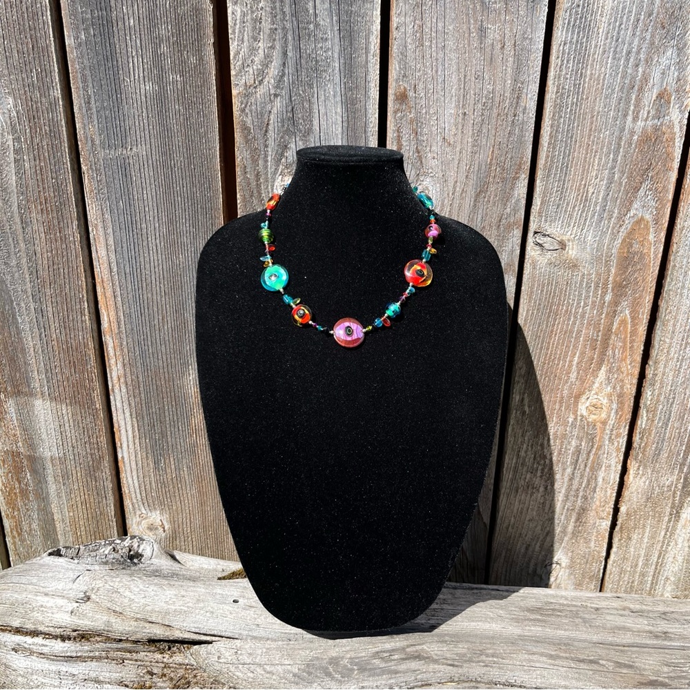 Marco Polo Designs Jewelry multicolor glass bead necklace